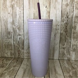 Starbucks 2021 LILAC MATTE GRID TUMBLER 24oz